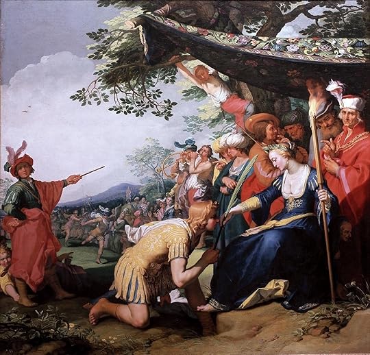 Theagenes receiving the palm of honour from Chariclea by Abraham Bloemaert, 1626