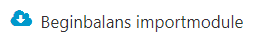Knop importmodule beginbalans