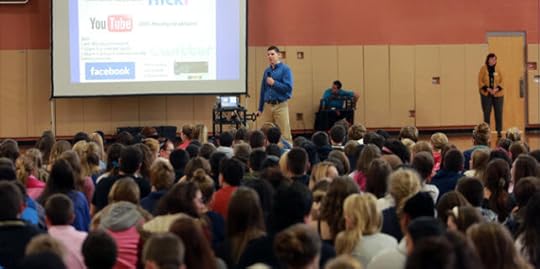Students at North Kingstown High School in Rhode Island attend an assembly on cyberbullying. Photo Credit: Cyberbullying Research Center