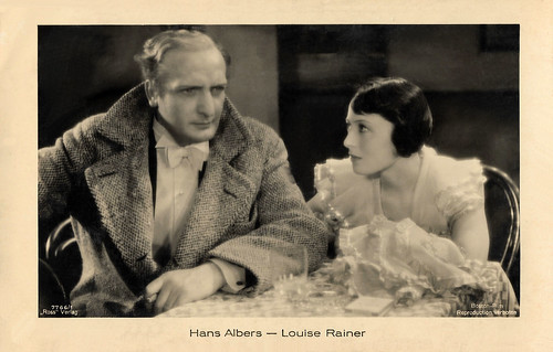 Hans Albers and Luise Rainer in Heut' kommt's drauf an (1933)