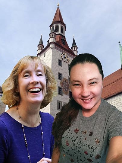 Altes Rathaus with travel buddy Sarah Holman (Photo courtesy of Rebecca Lare, June 2015)