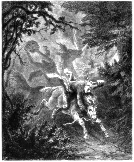 Leutze - Brom Bones and Icabod - Sketchbook 1865