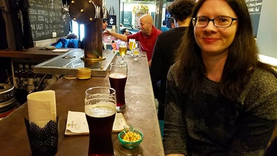 The bar at Bee Beer in Madrid's trendy Chueca neighborhood.