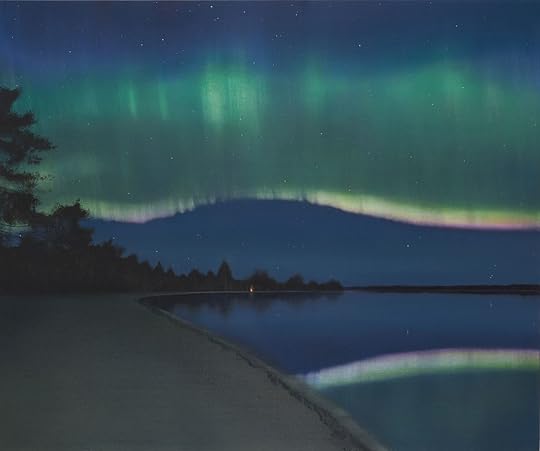 Nicholas Jones, Aurora and Shoreline, Lake Inari, Finland, 2016
