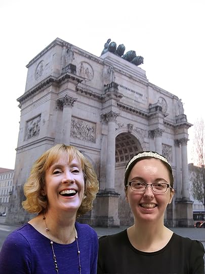 Siegestor, Munich, Germany, with travel buddy Katie Lindsey (Photo courtesy of Morgan Tarpley Smith)