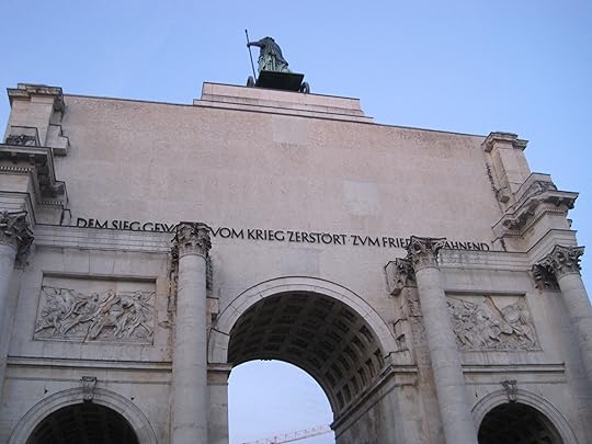 Siegestor, Munich, Germany, showing inscription on rear (Photo courtesy of Morgan Tarpley Smith)
