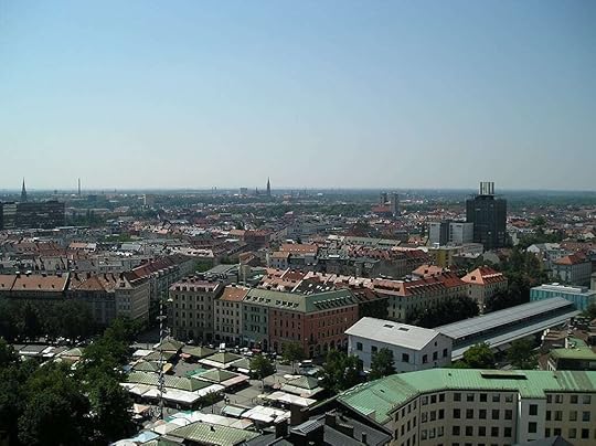 Looking down on the Viktualienmarkt from the tower of St. Peterskirche (Photo courtesy of Stephen Sundin, July 2007)