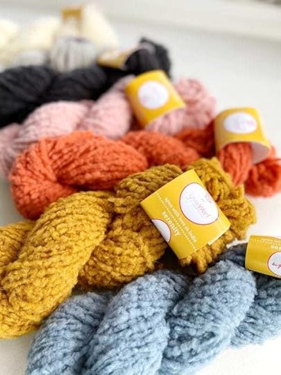 Knit Collage for YarnYAY! Serenity Boucle