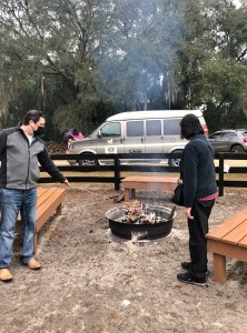 roasting hot dogs