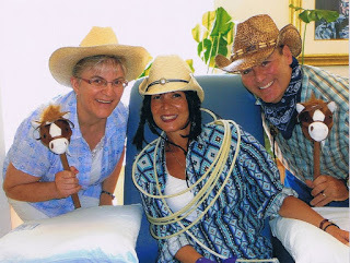 Author Deana Driver with Dionne and Graham Warner at one of Dionne's chemo treatments, July 2010