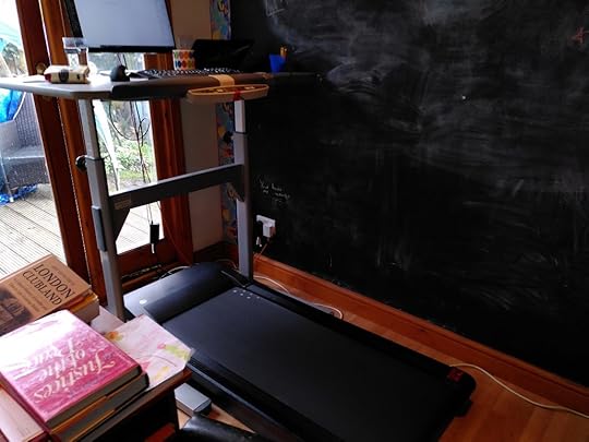 Shot of treadmill plus desk in my study