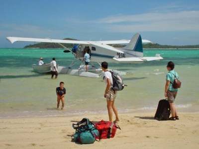 seaplane on beach