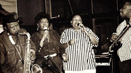 Winston Mankunku Ngozi, Thandi Klaasen, Sibongile Khumalo and Spencer Mbadu at Manenberg's Jazz Cafe in Cape Town