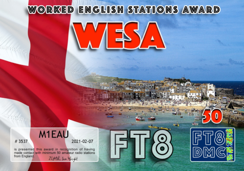 FT8DMC WESA I certificate for M1EAU