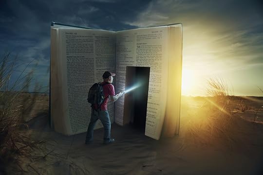 Pantsing a novel is like this image: You enter the darkness with a flashlight and see what's inside the book.