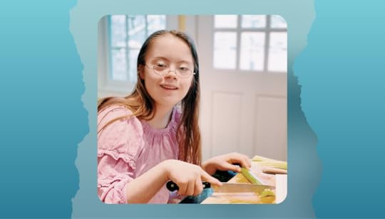 picture of teenager chopping celery