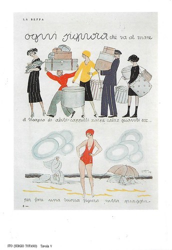 Ogni signora che va al mare. Graphic design by Sto