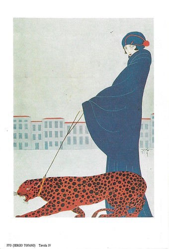 Lady with leopard. Graphic design by Sto