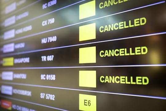 Canceled flights sign