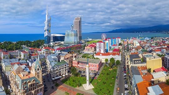 Aerial view of downtown Batumi, Georgia