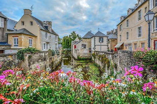 The picturesque French town of Bayeux France near the coast of Normandy