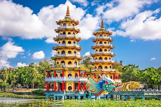 Kaohsiung, Taiwan, Lotus Pond Dragon and Tiger Pagodas