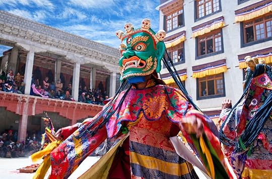 Buddhist monk dancing cham