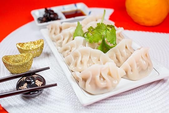 Jiaozi with sauce