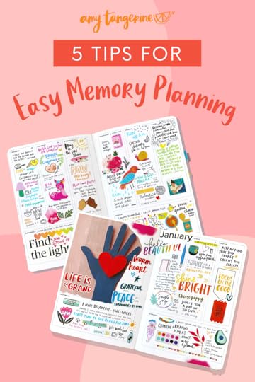Here are 5 Tips for Easy Memory Planning. Get memory planning inspiration and ideas from Amy Tangerine for effortless memory planning! Be inspired by Amy Tangerine’s weekly planner spreads in her 2021 Archer and Olive planner collaboration!