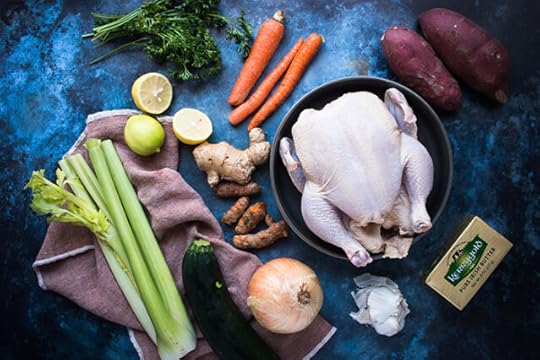 ingredients for ginger turmeric chicken soup