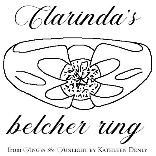 Clarinda's Belcher Ring Line Drawing