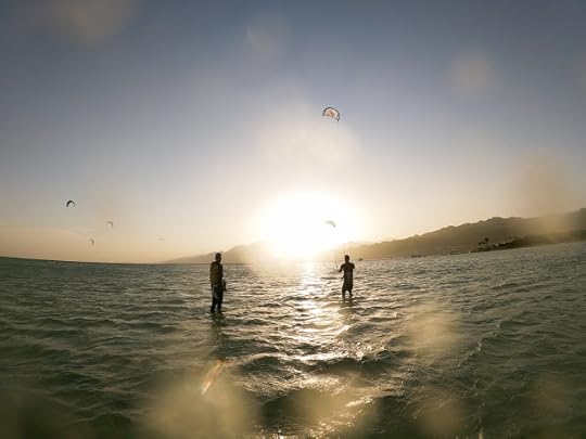 Kitesurfing in Dahab Lagoon, Dahab, Egypt