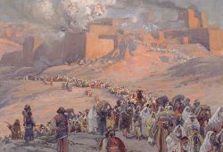 Tissot painting flight of the prisoners from Jerusalem