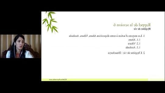 Agenda Formation Ayurveda Evian