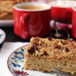 banana coffeecake on plate
