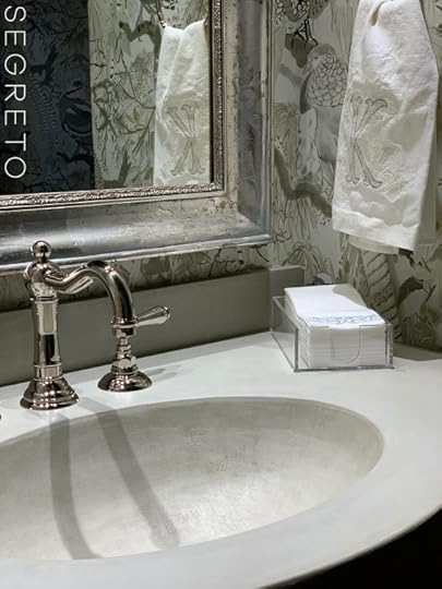 bathroom sink with countertop made of SegretoStone