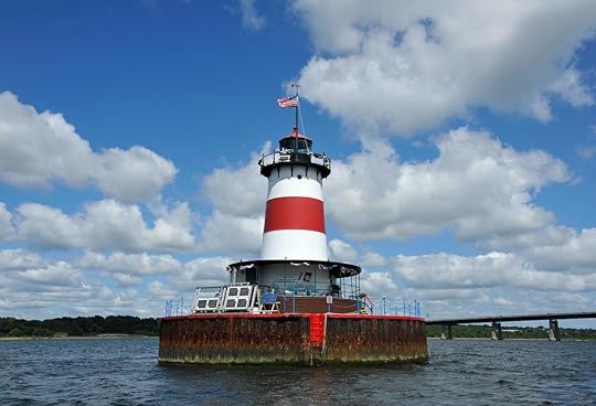 Borden Flats lighthouse in New England to stay the night