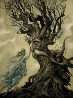 Irish tree creature and Fairy