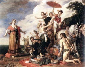 Christoph Amberger, Odysseus ve Nausicaa, 1619