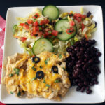 chicken enchilada bake on plate