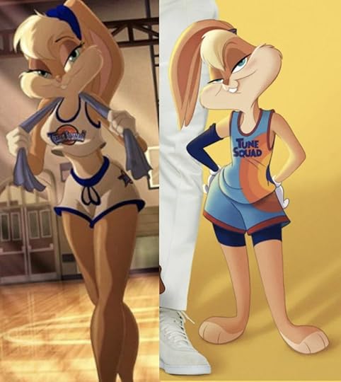 Lola Bunny designs 1996 vs. 2021