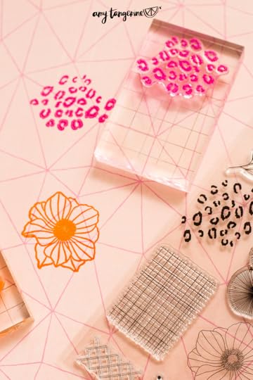 NEW clear acrylic stamps from the Amy Tangerine Bold + Brave collection with American Crafts. This acrylic stamp set features floral outlines, geometric patterns and animal print so you can design your own scrapbooking backgrounds! Shop the Brave and Bold collection now to get your hands on these bright, colorful scrapbooking supplies by Amy Tangerine!