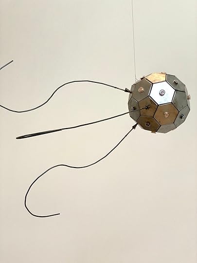 Beatriz Cortez, Salvadorian artist b. 1970 Generosity II, 2019 The sculpture, which resembles a satellite, and reminds me of the menacing machines in The Matrix , is a seed bank, storing seeds for future generations.