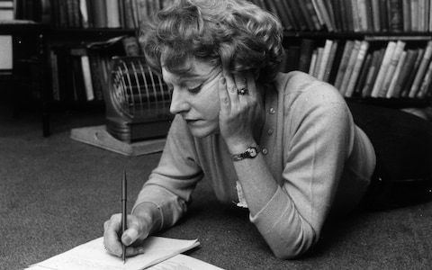 Muriel Spark at work in Edinburgh, 1960