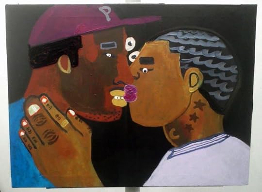 Jonathan Chase, artist, work titled KISSIS 2013, acrylic on canvas