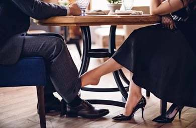 May be an image of one or more people, footwear and indoor