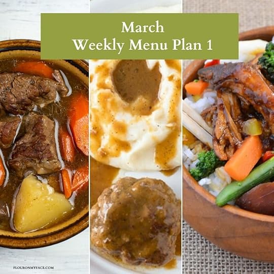 Preview of 3 recipe from the March Menu Plan Week 1.