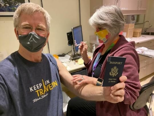 Rick Steves getting vaccinated