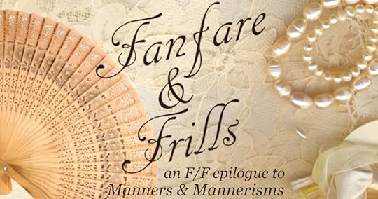 A fan and a string of pearls on a lace background with the text 