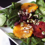 spinach salad with oranges and cranberries